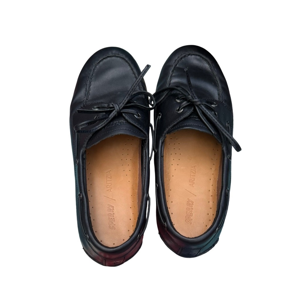 Sperry x Aritzia $120 Women's Slim Boat Shoe Flat Heel in Black Sz 8 - Picture 5 of 10